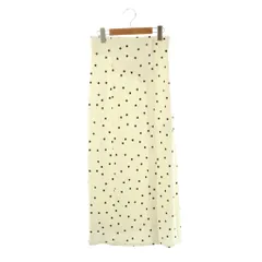 スナイデル SNIDEL 24SS シンプルタイトスカート マーメイドスカート ロング ドット 水玉柄 0 白 黒 /NR ■OS