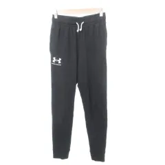 アンダーアーマー UNDER ARMOUR スウェット ジョガー パンツ ワンポイント ロゴ ウエストゴム 薄手 Mサイズ 紺 ネイビー ■YHS7