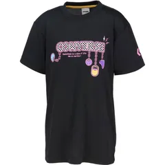 CONVERSE コンバース Jr.プリントTシャツ バスケットボール ＴシャツＪＲ (cb451355-1961)、ブラック×ピンク