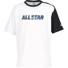 CONVERSE コンバース プリントTシャツ バスケットボール 半袖Ｔシャツメンズ (cb252357-1119)、ホワイト×ブラック