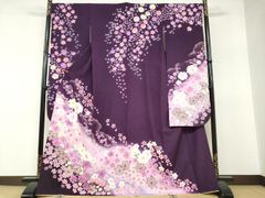 振袖 ラメ刺繍 金駒 金彩 身丈167cm パールトーン加工済 HKT091 - メルカリ