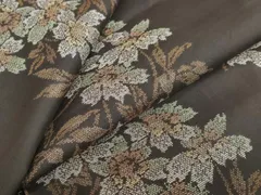 平和屋着物●本場大島紬　9マルキ　草花文　正絹　逸品　DABB0400ud