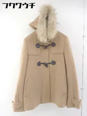 ■ KUMIKYOKU 組曲 チャイニーズラクーンファー 長袖 ダッフル コート サイズ3 ベージュ レディース  【中古】 【1108060002794】