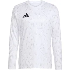 adidas(アディダス) 53 TEAMICON25 長袖シャツ サッカープラクティスシャツ (kui21-jm6789)、WHT/WHT