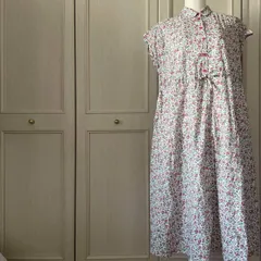 77 agnisb アニエスベー 花柄 ワンピース シャツ ロング 半袖 お呼ばれ　デート　オフィスカジュアル　食事会　可愛い