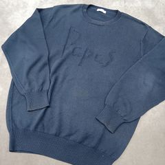 90s Papas パパス フロントロゴ コットン クルーネック ニット - メルカリ