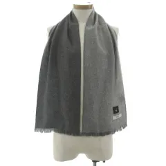 タケオキクチ TAKEO KIKUCHI バイカラーカシミヤマフラー 046-19004 フリンジ カシミヤ100％ グレーのサムネイル