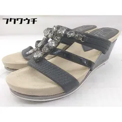 ◇ Vll Xll XXX セブントゥエルブサーティ サンダル シューズ サイズL ブラック レディース  【1109220012967】