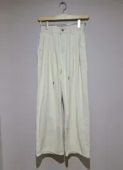 新品 ウエスト紐 デニム ワイド パンツ