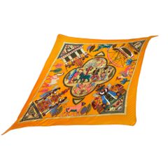 未使用級 HERMES エルメス シルク100% スカーフ カレ90 CHEVAUX DE