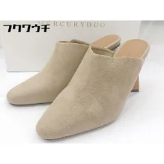 ◇ MERCURYDUO マーキュリーデュオ ヒール ミュール シューズ サイズ36 ベージュ系 レディース  【中古】 【1110110013537】