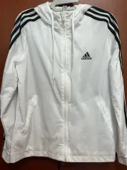 アディダス 白 ウィンドブレーカー
