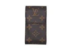 極美品 LOUIS VUITTON ルイヴィトン モノグラム エテュイ シガレットケース ブラウン M63024 タバコケース iQOSケース PVC 中古 4b010903