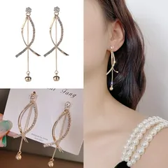 ピアス 18金 コーディング CZダイヤ (キュービックジルコニア) 揺れる タッセル 韓国ファッション アレルギー対応 ポイント消化 誕生日 母の日 プレゼント