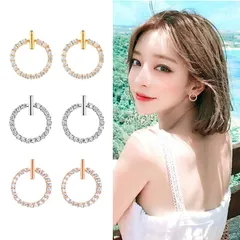 ピアス レディース K18仕上げ シルバー925ポスト ピンクゴールド CZダイヤ (キュービックジルコニア)モンド リング アレルギー対応 母の日