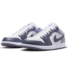 [ナイキ] エア ジョーダン 1 ロー AIR JORDAN 1 LOW ホワイト/ダークブルーグレー/パープルコメット/インディゴヘイズ 553558-145 27.5cm [27.5 cm]