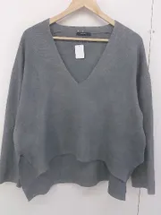 ◇ JOURNAL STANDARD ジャーナルスタンダード コットン ニット Vネック 長袖 セーター グレー レディース  【中古】 【1203290007790】