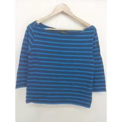 ◇ Le Minor ルミノア ボーダー フランス製 七分袖 カットソー サイズ1 ネイビー ブルー レディース  【中古】 【1205130003573】