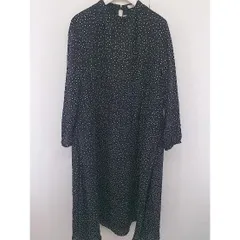 ◇ chocol raffine robe ショコラ フィネ ローブ 長袖 ロング ワンピース サイズF ブラック ホワイト レディース  【中古】 【1205130000268】