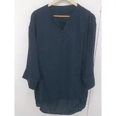◇ SENSE OF PLACE URBAN RESEARCH Vネック 長袖 チュニック カットソー サイズ ONE ネイビー レディース  【中古】 【1205120007413】
