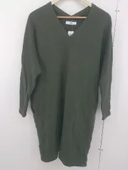 ◇ Sonny Label サニーレーベル URBAN RESEARCH Vネック 裏起毛 長袖 膝丈 ワンピース サイズF ダークグリーン レディース  【中古】 【1205250001657】