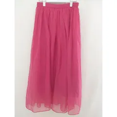 ◇ green label relaxing UNITED ARROWS ジップアップ シフォン ロング ギャザー スカート サイズ 38 ピンク レディース  【中古】 【1205260001135】