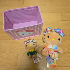 サンリオ正規品 ハローキティ 50周年 ぬいぐるみ キーホルダー 小物 バスケット