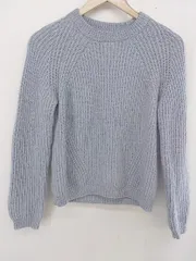 ◇ green label relaxing グリーンレーベル UNITED ARROWS ウール混 長袖 ニット セーター グレー レディース  【中古】 【1205310008374】