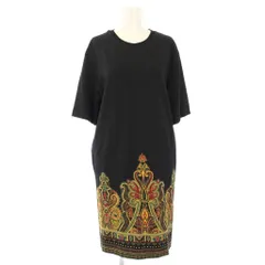 【中古】エトロ ETRO 美品 ヴィンテージ シルク100% 襟付き ロングワンピース 総柄 半袖 44 黒 ブラック IBO84 2026年最新】エトロ ワンピースの人気アイテム - メルカリ