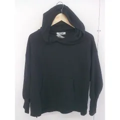 ◇ nano universe ナノユニバース 長袖 プルオーバー パーカー サイズF ブラック レディース  【中古】 【1206090007236】