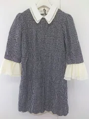 ◇ ◎ 31 Sons de mode チェック 3WAY 長袖 ミニ ワンピース サイズ36 グレー ブラック パープル レディース  【1206160002314】