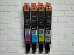 Canon キャノン BCI 351 XL 増量 マゼンタ シアン イエロー グレー 4色セット