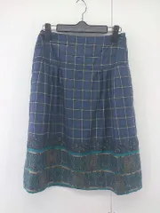 ◇ McGREGOR マックレガー 総柄 膝丈 タイト スカート サイズ38 ブルー ベージュ マルチ レディース P  【中古】 【1211020004018】