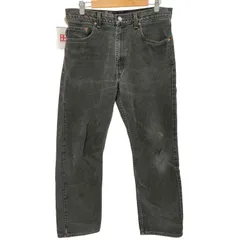 リーバイス Levis 90S 505 ジップフライ先染めブラックデニムパンツ ボタン裏411M刻印 メンズ  W34 L30