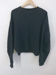 ◇ MOUSSY マウジー 刺繍 裏起毛 長袖 トレーナー サイズF ブラック レディース P  【中古】 【1211110004478】