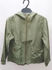 ◇ THE　SHOP　TK　ジップアップ フード付き　キッズ 長袖 アウター　サイズ130 カーキ　レディースメンズ E  【1211150030406】