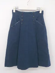 ◇ OPENING CEREMONY オープニングセレモニー フロントボタン デニム 膝下丈 フレア スカート サイズS ブルー レディース P  【中古】 【1211230004372】