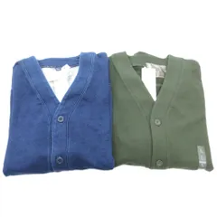 ユニクロ UNIQLO タグ付き スウェットカーディガン カーディガン スウェット 長袖 L グリーン 緑 ブルー 青 /IU