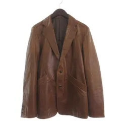 トルネードマート TORNADO MART レザー ジャケット 長袖 総裏 センターベント 茶 ブラウン L