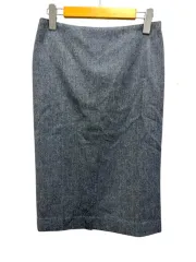 ラルフローレン RALPH LAUREN スカート タイトスカート バックスリット ウール混 無地 ひざ丈 0 グレー 