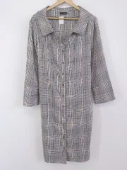◇ Re:EDIT リエディ チェック 長袖 ロング シャツ ワンピース サイズM グレー系 レディース P  【中古】 【1212130008880】