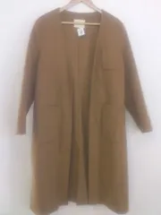 ◇ eversince エバーシンス ノーカラー 長袖 ロング コート サイズF キャメル ブラウン系 レディース P  【中古】 【1212190008486】