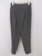 ◇ GLOBAL WORK グローバルワーク ウエストゴム センタープレス タック パンツ サイズM ダークブラウン レディース P  【1212280006101】