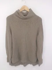 ◇ SALON adam et rope タートルネック サイドスリット 長袖 ニット セーター サイズF ライトブラウン マルチ レディース E  【1303140000701】