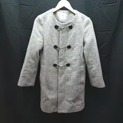 ◇ ROP’E PICNIC フック フード無し ノーカラー メルトン生地 長袖 コート サイズ38 グレー レディース E  【1303090012502】