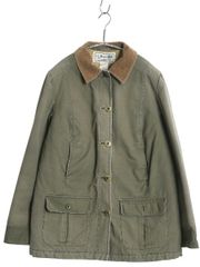 【お得なクーポン配布中!】 00s エルエルビーン キャンバス ハンティング ジャケット レディース S オールド カバーオール コットン ハーフ コート 中綿 ライナー付き