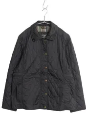 【お得なクーポン配布中!】 エルエルビーン 中綿 キルティング ジャケット レディース L ナイロン ジャンパー ブルゾン チェック ライナー付き 無地 ブラック シンプル