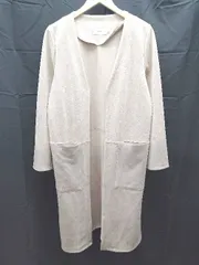 ◇ AZUL BY MOUSSY ストレッチ ムートン 無地 シンプル オープン 長袖 ジャケット コート Mサイズ ベージュ レディース E  【1303290011701】