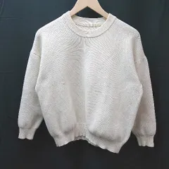 ◇ URBAN RESEARCH コットン65% クルーネック 軽量 長袖 ニット セーター サイズF オフホワイト レディース E  【1304120025202】
