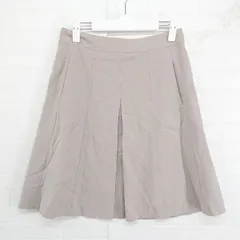 ◇ Theory luxe セオリーリュクス タック 膝丈 フレア スカート サイズ38 ベージュ系 レディース E  【1304260027401】